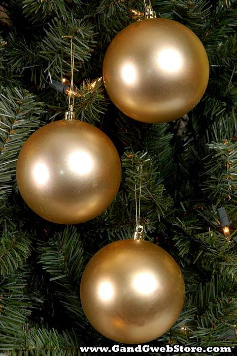 100mm Matte Plastic Ball Gold Box/6