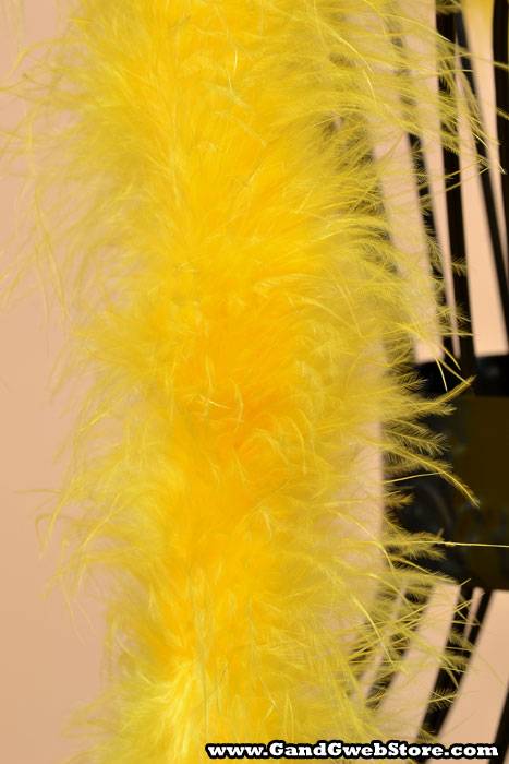 72" Feather Marabou Dark Yellow Ea.
