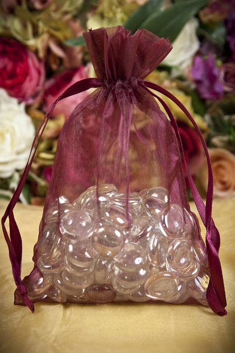 5" X 7"  Organza Pouches Wine Pkg/12