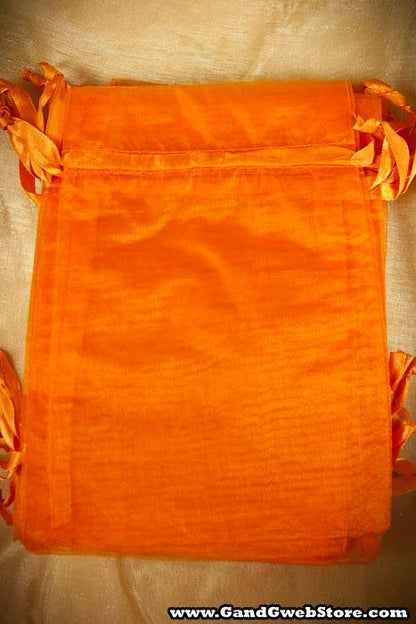 5" X 7" Organza Pouches Orange Pkg/12
