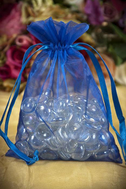 5" X 7" Organza Pouches Royal Blue Pkg/12