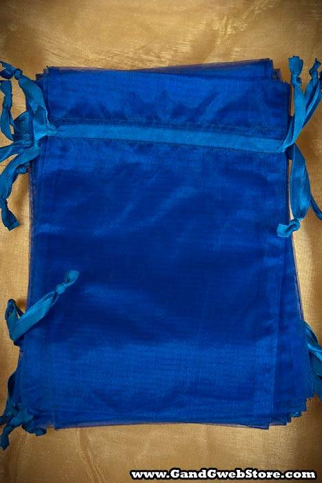 5" X 7" Organza Pouches Royal Blue Pkg/12