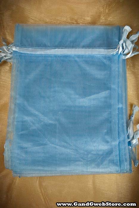 5" X 7" Sheer Pouches Bag Light Blue Pkg/12