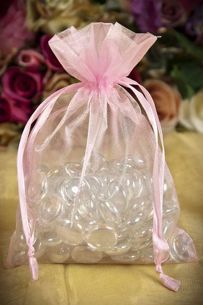 5 X 7" Organza Pouches Bag Pink Pkg/12