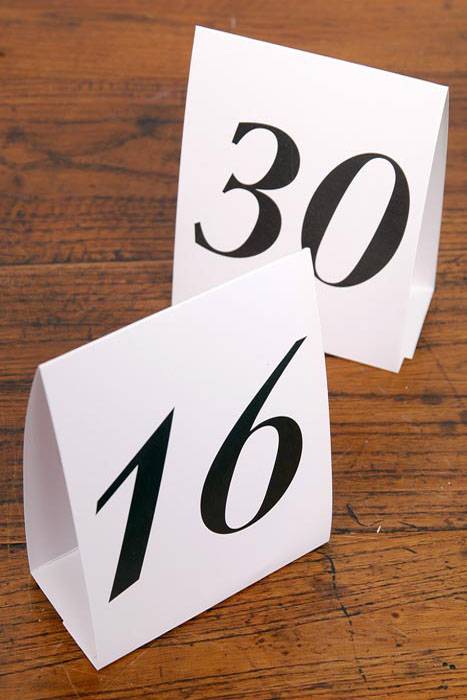 Numbered Table Tents 16-30 Pkg/15