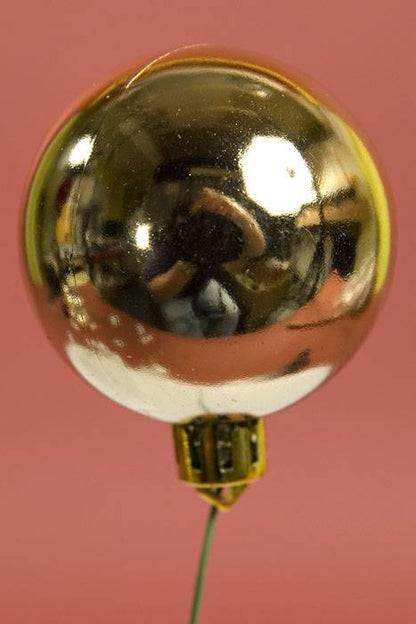 50mm Shiny Ball Pick Gold Pkg/6