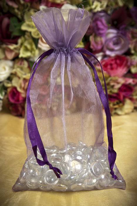 6 X 10" Organza Pouches Purple Pkg/12