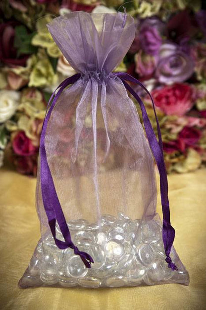 6 X 10" Organza Pouches Purple Pkg/12