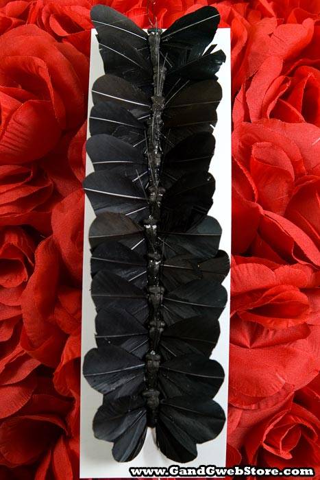 3&quot; Butterfly Assorted Pure Black Pkg/12