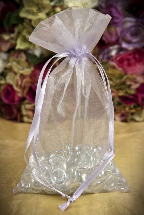 6" X 10" Organza Pouches Lavender Pkg/12