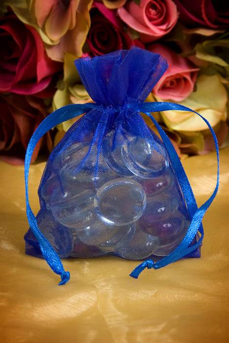 3" X 4" Sheer Pouches Bags Royal Blue Pkg/12