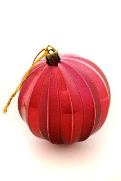 70mm Shiny/Matte Pumpkin Ball Burgundy Pkg/6