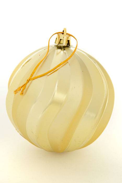 80mm Shiny/Matte Pumpkin Ball Gold Pkg/6