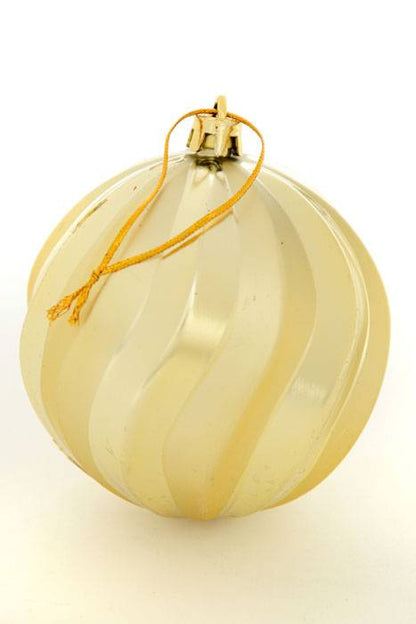 80mm Shiny/Matte Pumpkin Ball Gold Pkg/6