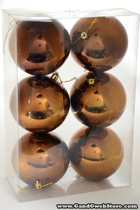 100mm Shiny Plastic Ball Choco Pkg/6