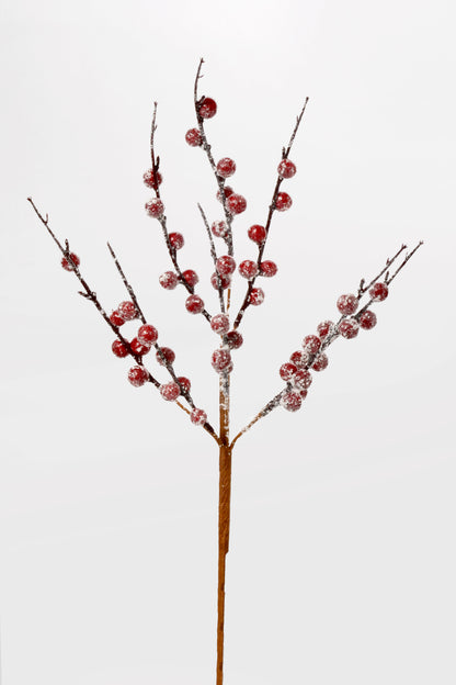 18" SNOW/GLITTER BERRY PICK