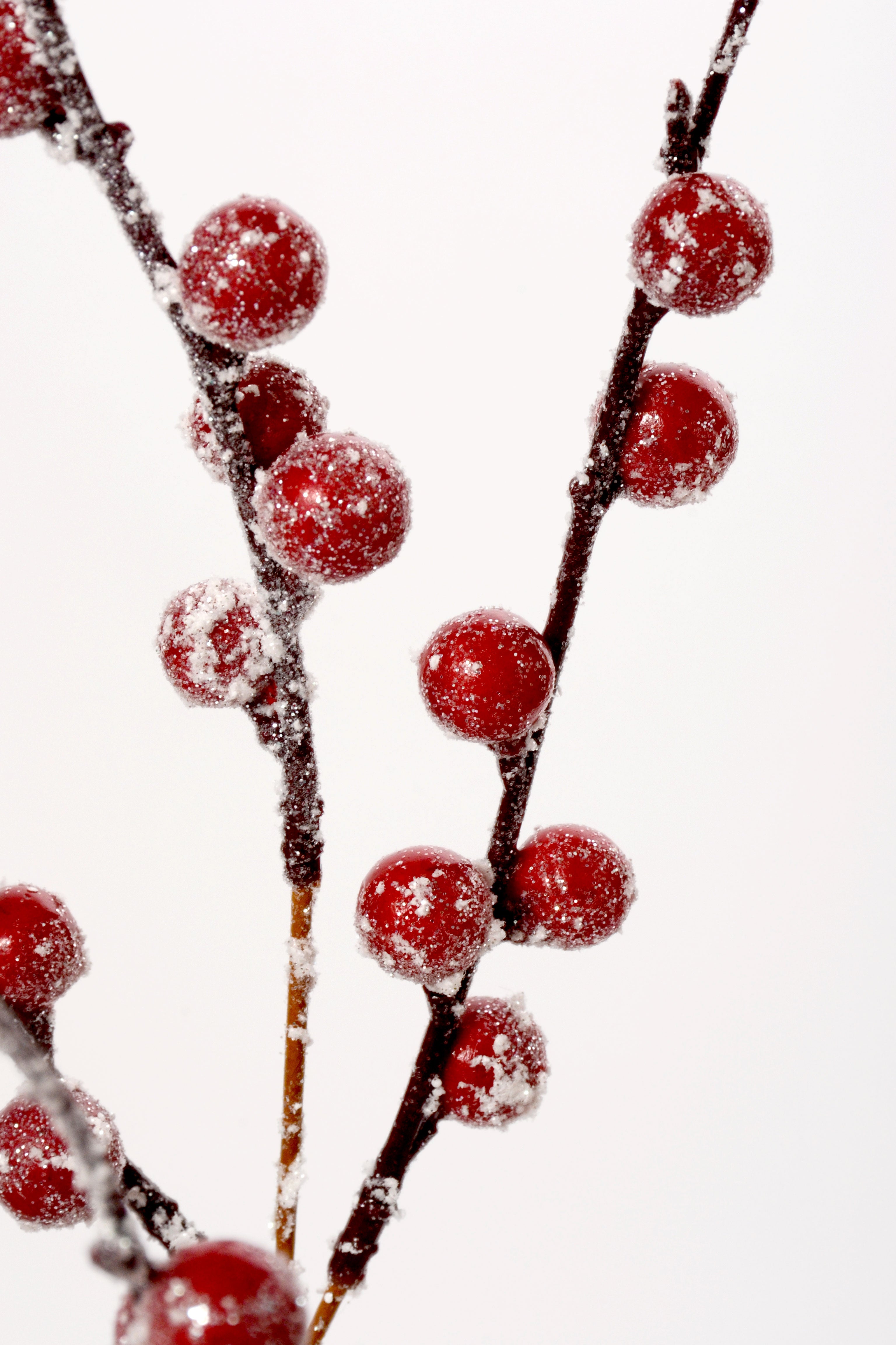 18" SNOW/GLITTER BERRY PICK