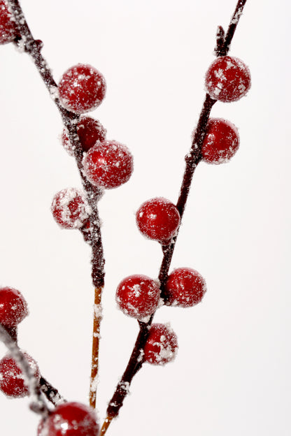 18" SNOW/GLITTER BERRY PICK