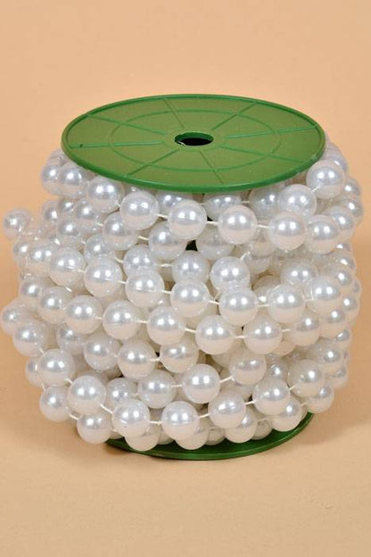 14mm X 8yds Pearl Garland White