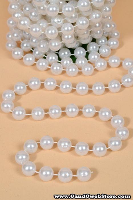 14mm X 8yds Pearl Garland White
