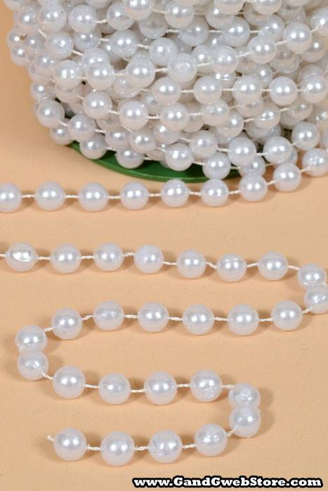 10mm X 15yds Pearl Garland White