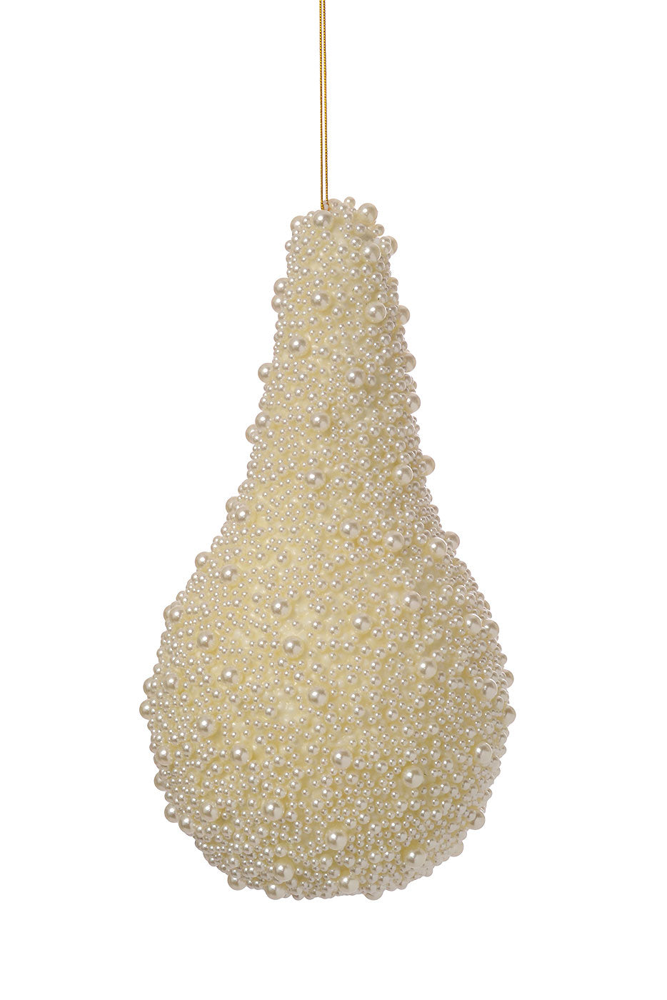 13" Pearl Teardrop Hanging Deco