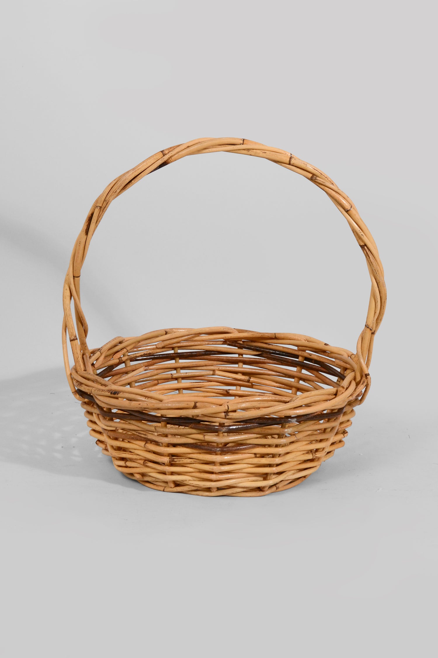 12.5" &amp; 14.5" Round Rattan St/2 Natural