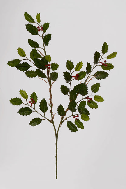 19" Mini Holly Spray Green Pkg/6