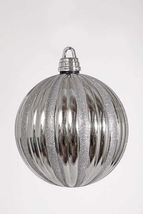 12" Xmas Ornament Ball Silver