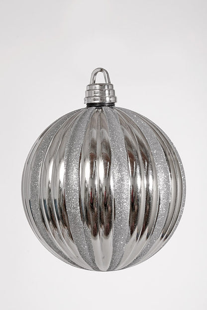 12" Xmas Ornament Ball Silver