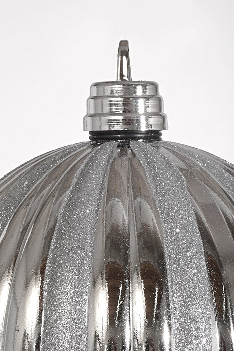 12" Xmas Ornament Ball Silver