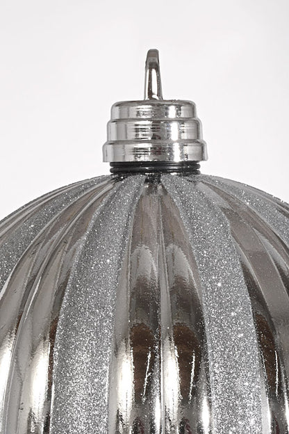 12" Xmas Ornament Ball Silver