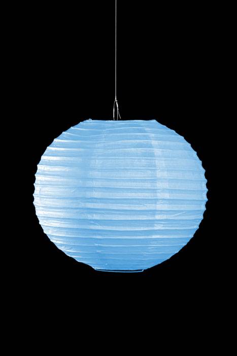 10" Round Paper Lantern Light Blue