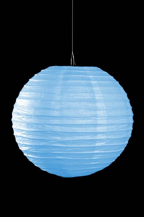 14&quot; Round Paper Lantern Light Blue