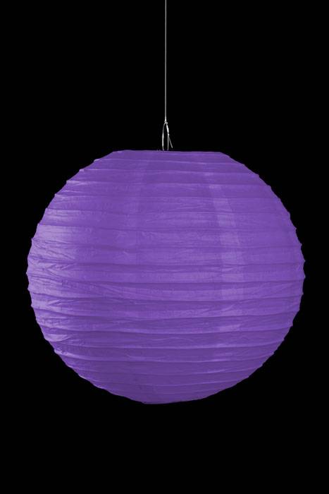 14" Round Paper Lantern Purple