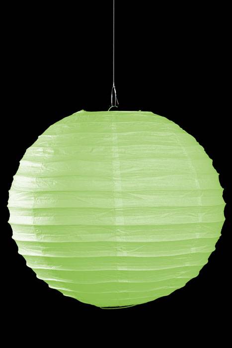 18&quot; Round Paper Lantern Apple Green