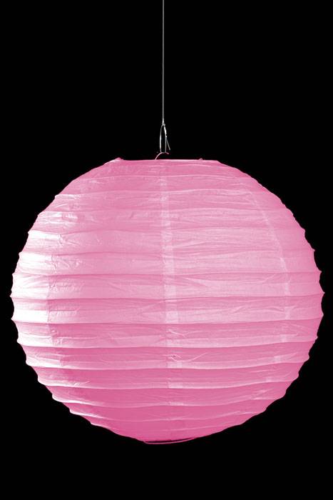 16" Round Paper Lantern Pink