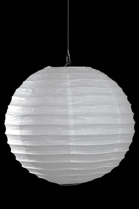 18" Round Paper Lantern White