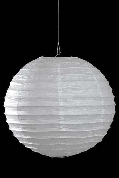 18" Round Paper Lantern White