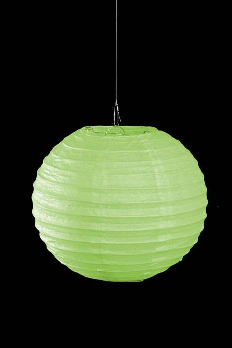 8&quot; Round Paper Lantern Apple Green