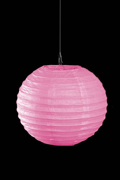 8" Round Paper Lantern Pink
