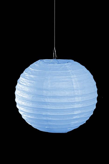 8&quot; Round Paper Lantern Light Blue