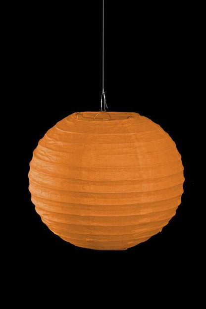 8" Round Paper Lantern Orange
