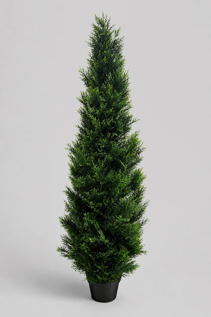 72" Uv Protected Cedar Topiary In Pot Green