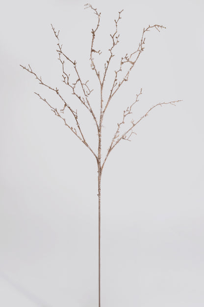 43" Plastic Glitter Iced Branch Champagne