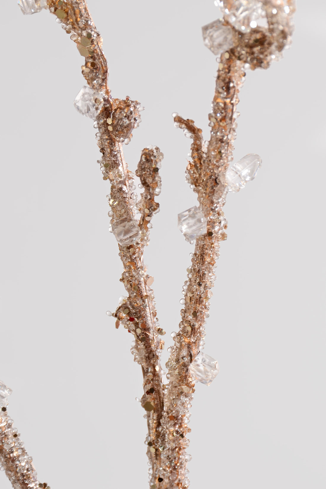 43" Plastic Glitter Iced Branch Champagne