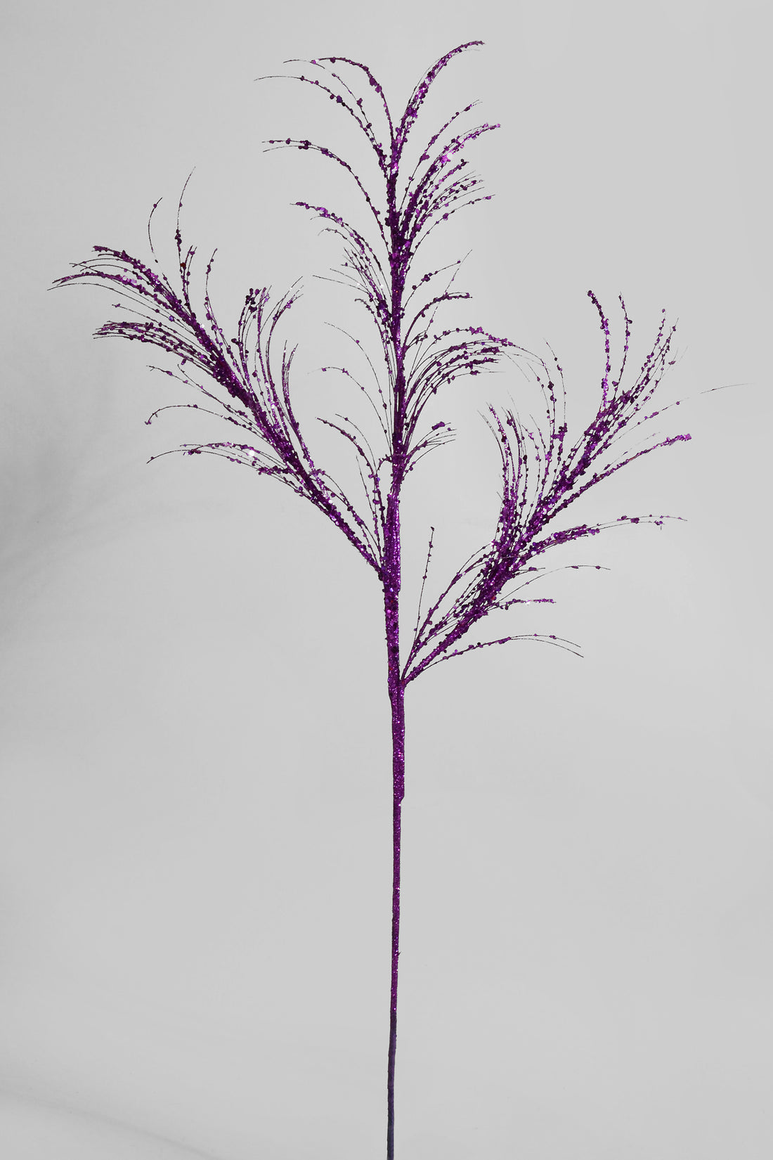 33" Glitter/Sequin Pampas Grass Spray Purple