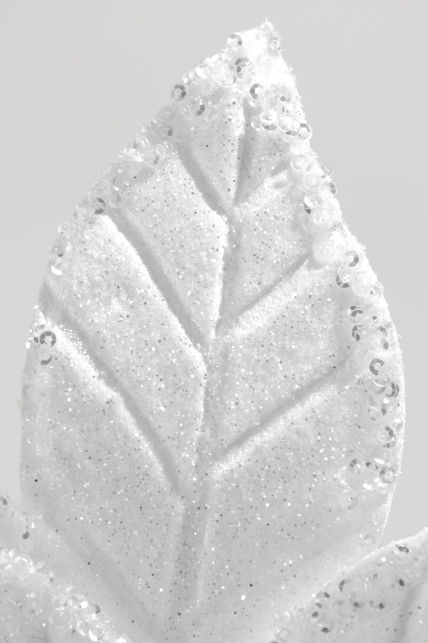 26" Velvet Winter Poinsettia Stem White