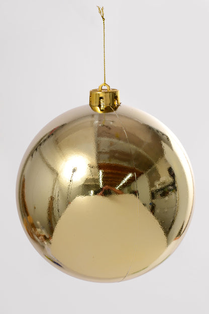 150Mm Shiny Plastic Ball Pale Gold