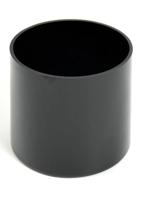 6" X 6" Cylinder Vase Black